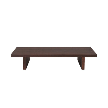 Kona table, low, dark stained oak