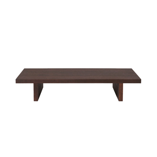 Kona table, low, dark stained oak