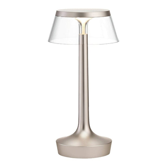 Bon Jour Unplugged table lamp by Flos #matt chrome - clear #