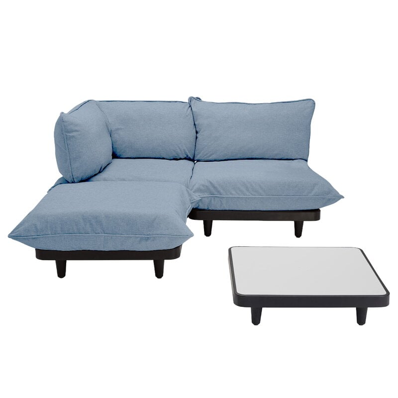Paletti sofa by Fatboy #3 modules + table, left, storm blue #