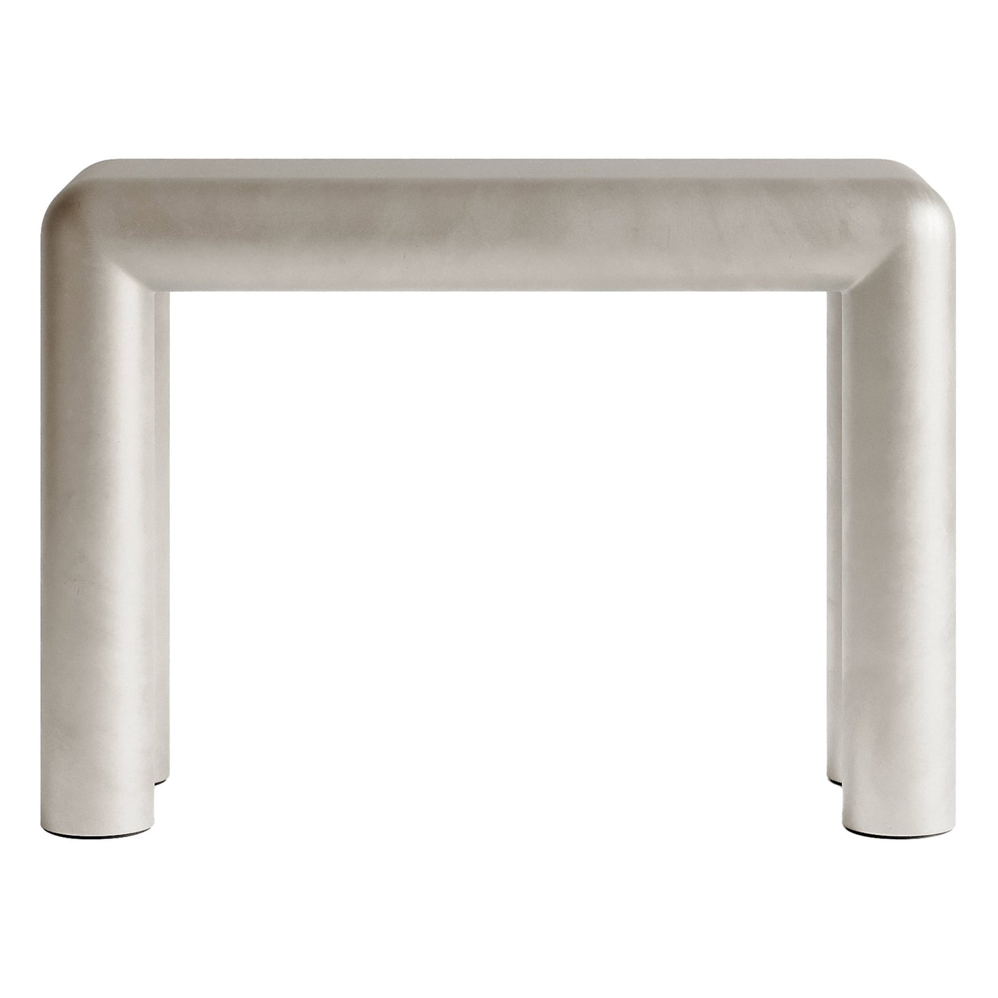 Cubio console table, 120 cm, raw aluminium