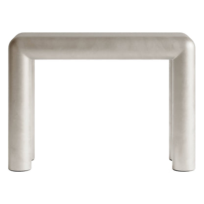 Cubio console table, 120 cm, raw aluminium