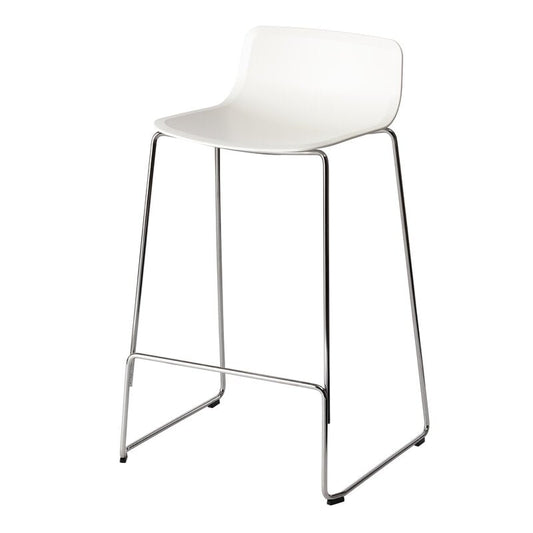 Pato bar stool by Fredericia #67 cm, white - chrome #