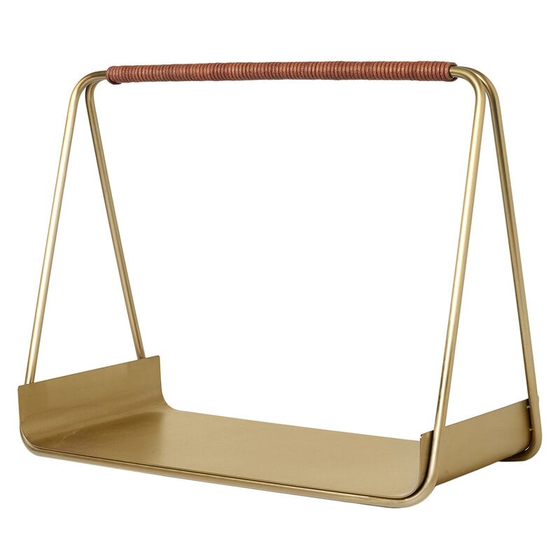 Port wood basket by ferm LIVING #brass #