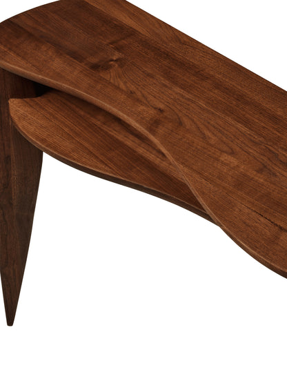 Feve console table, walnut