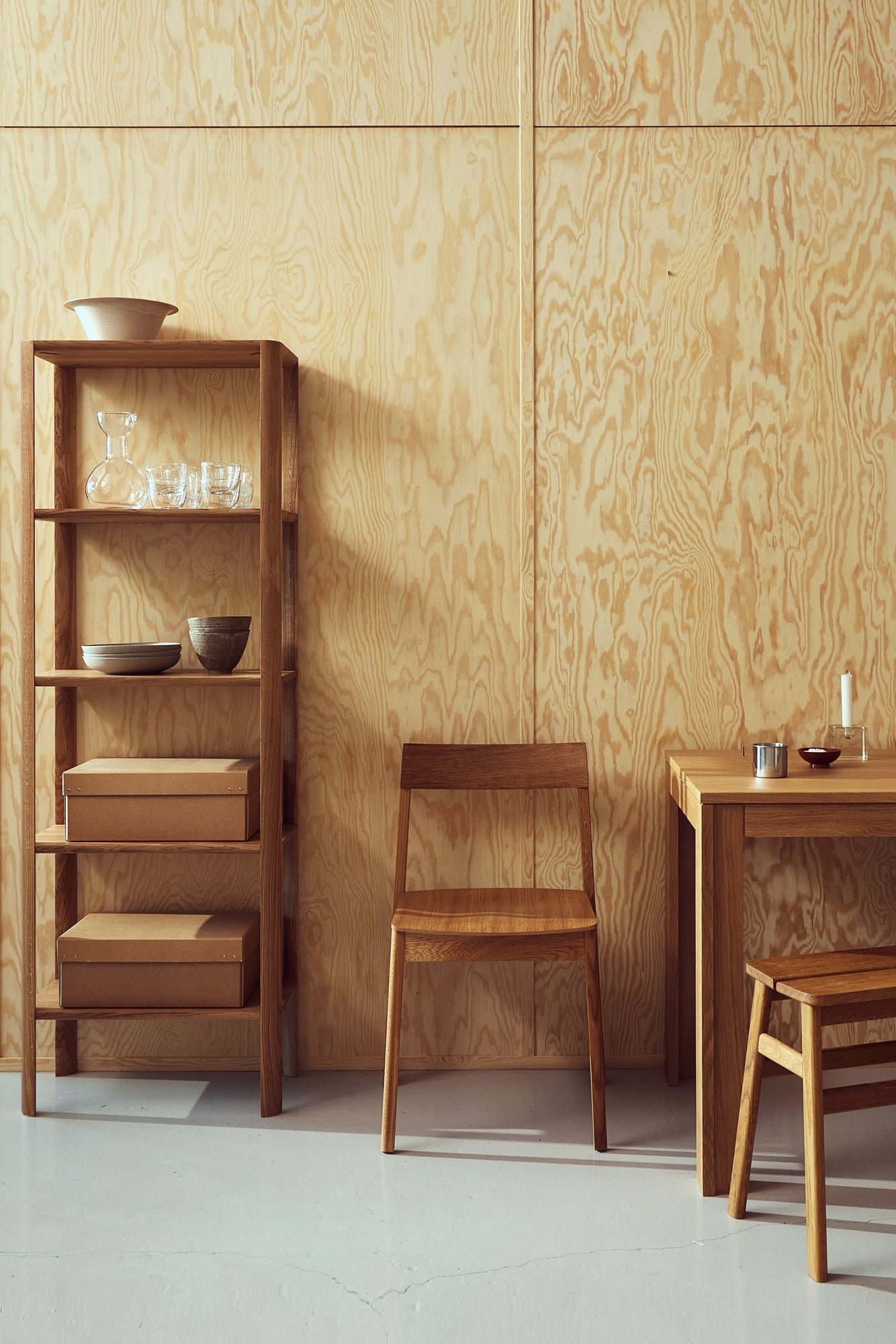 Element table, 70 x 70 cm, oiled oak