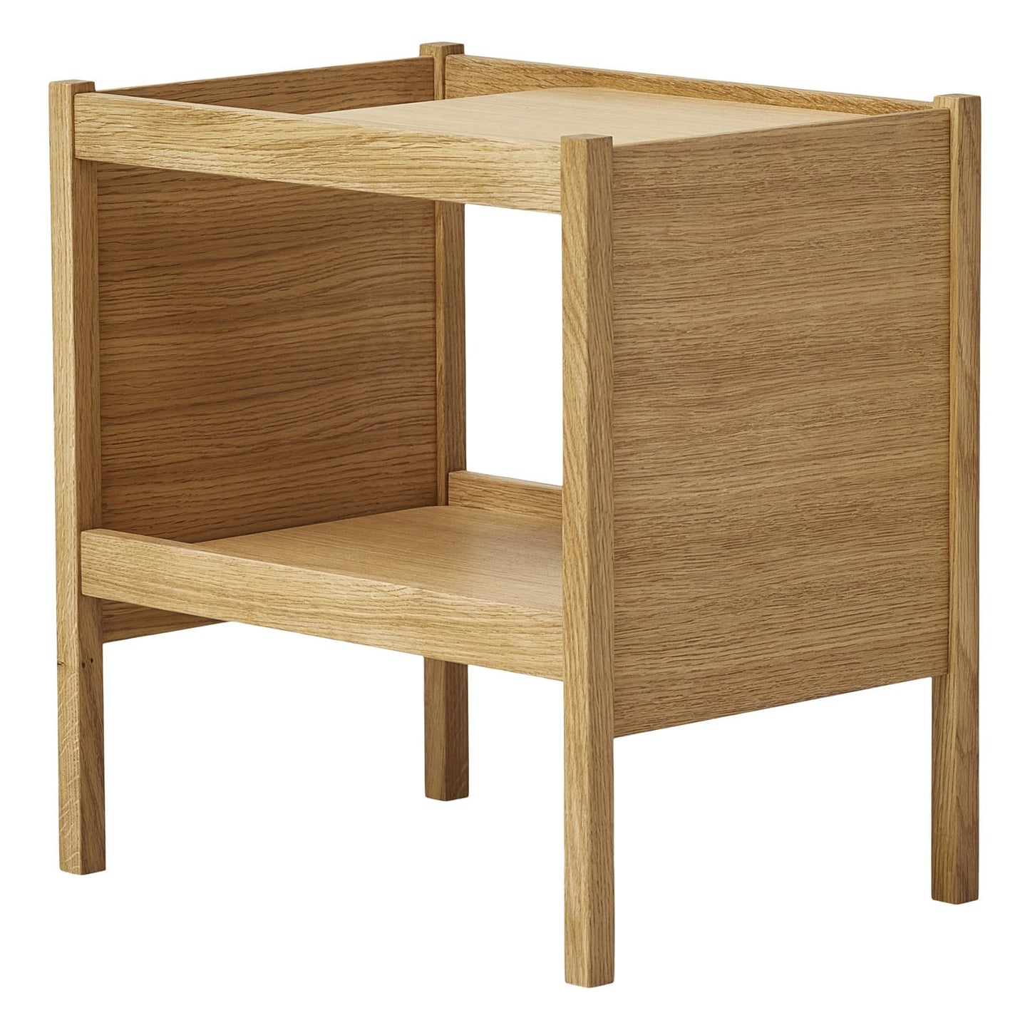 Journal side table, oiled oak