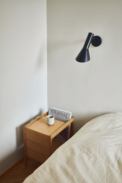 Journal side table, oiled oak