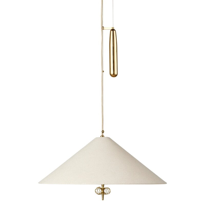 Tynell A1967 pendant by GUBI #56 cm, brass - canvas #