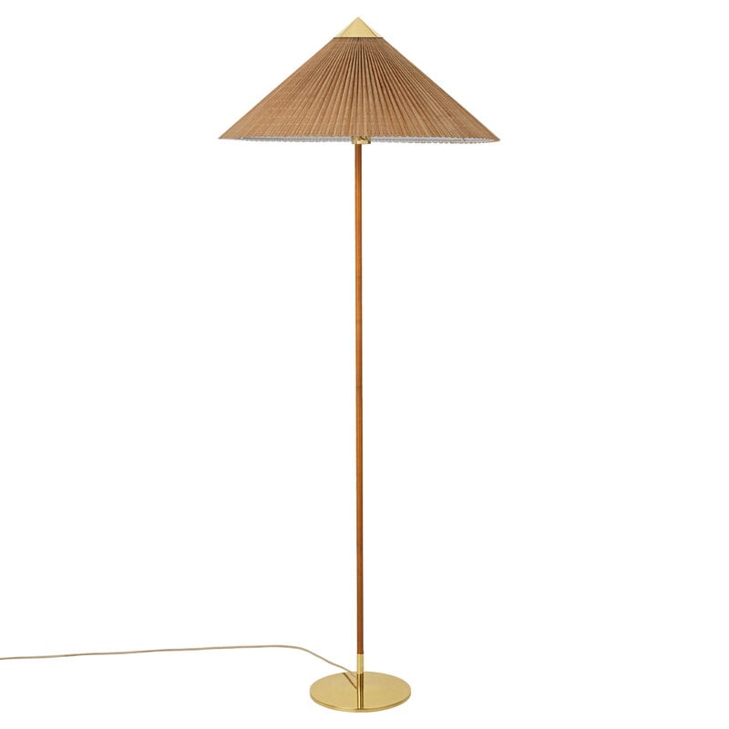 Tynell 9602 floor lamp by GUBI #brass - bamboo #