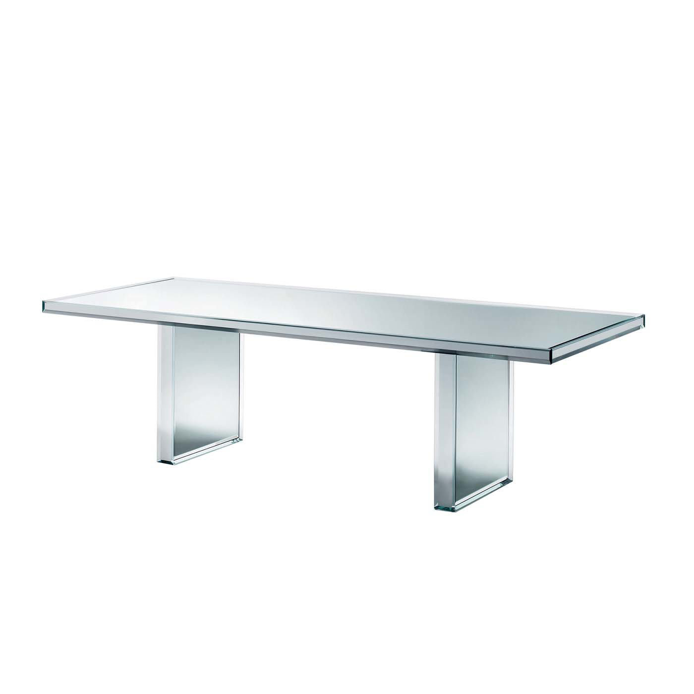 Prism Mirror Table - Rectangular Crystal Table by Glas Italia