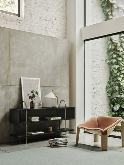 Gräshoppa table lamp, brass - canvas