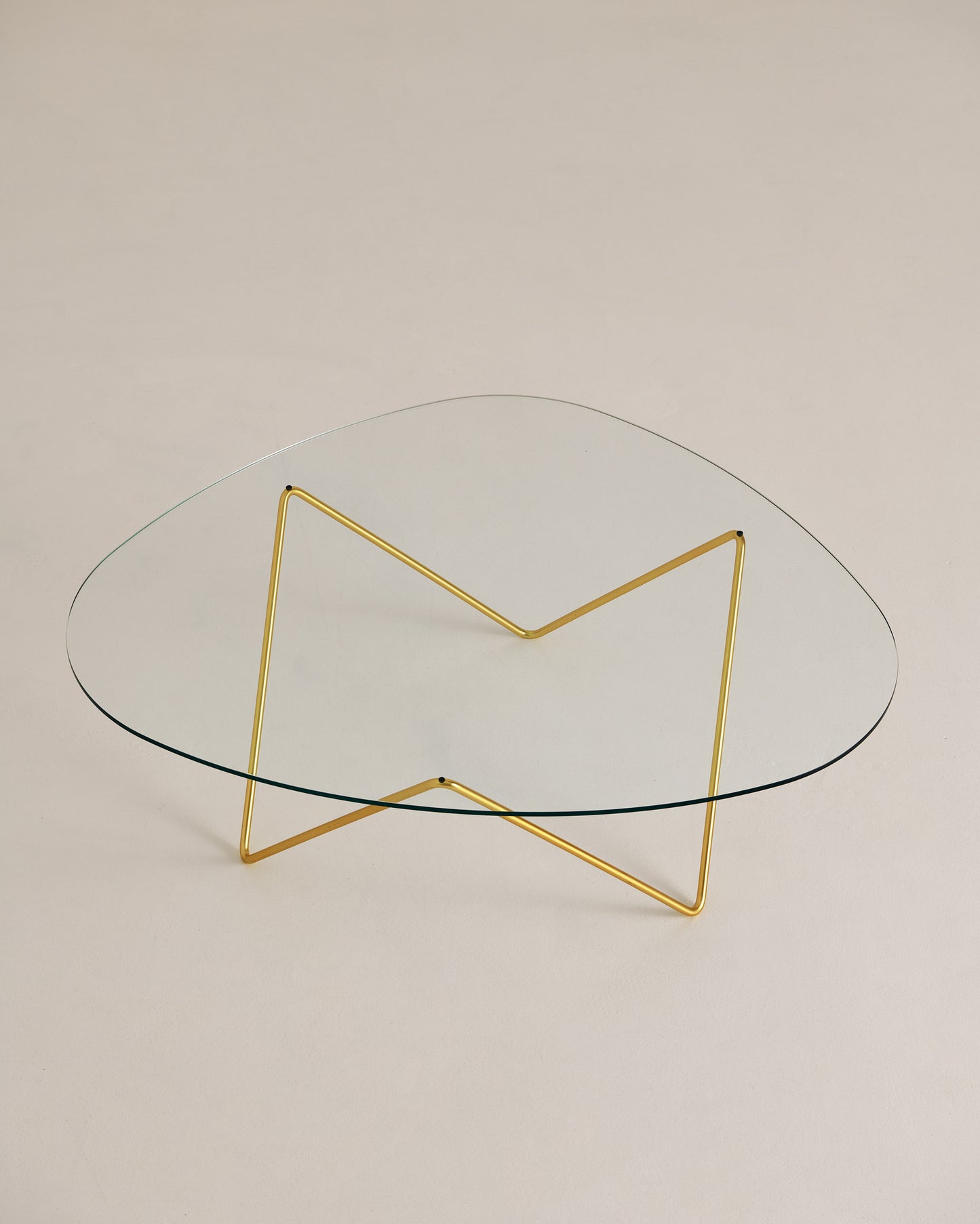 Pedrera coffee table, brass