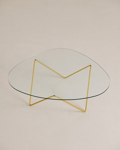 Pedrera coffee table, brass