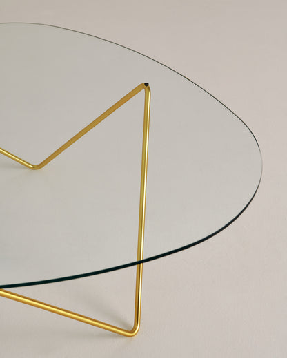 Pedrera coffee table, brass