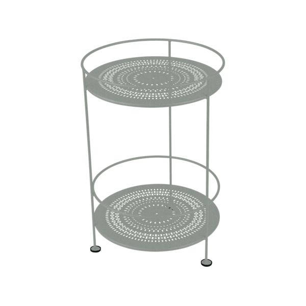 Guinguette Side Table With Perforated Double Top by Fermob #LAPILLI GREY