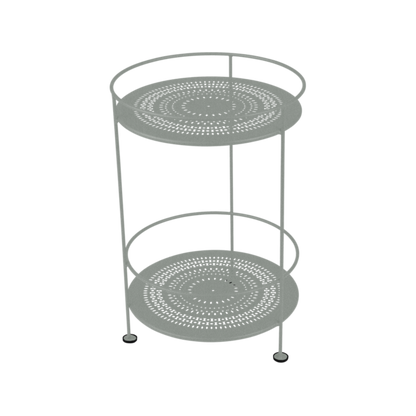 Guinguette Side Table With Perforated Double Top by Fermob #LAPILLI GREY