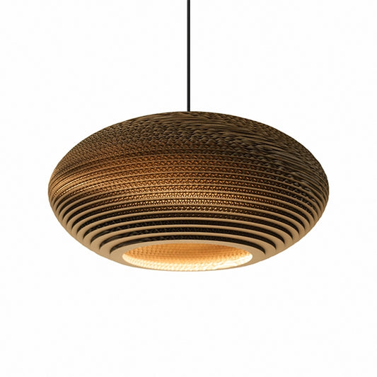 Scraplight Disc 20 Pendant Lamp Medium by Graypants #Cardboard