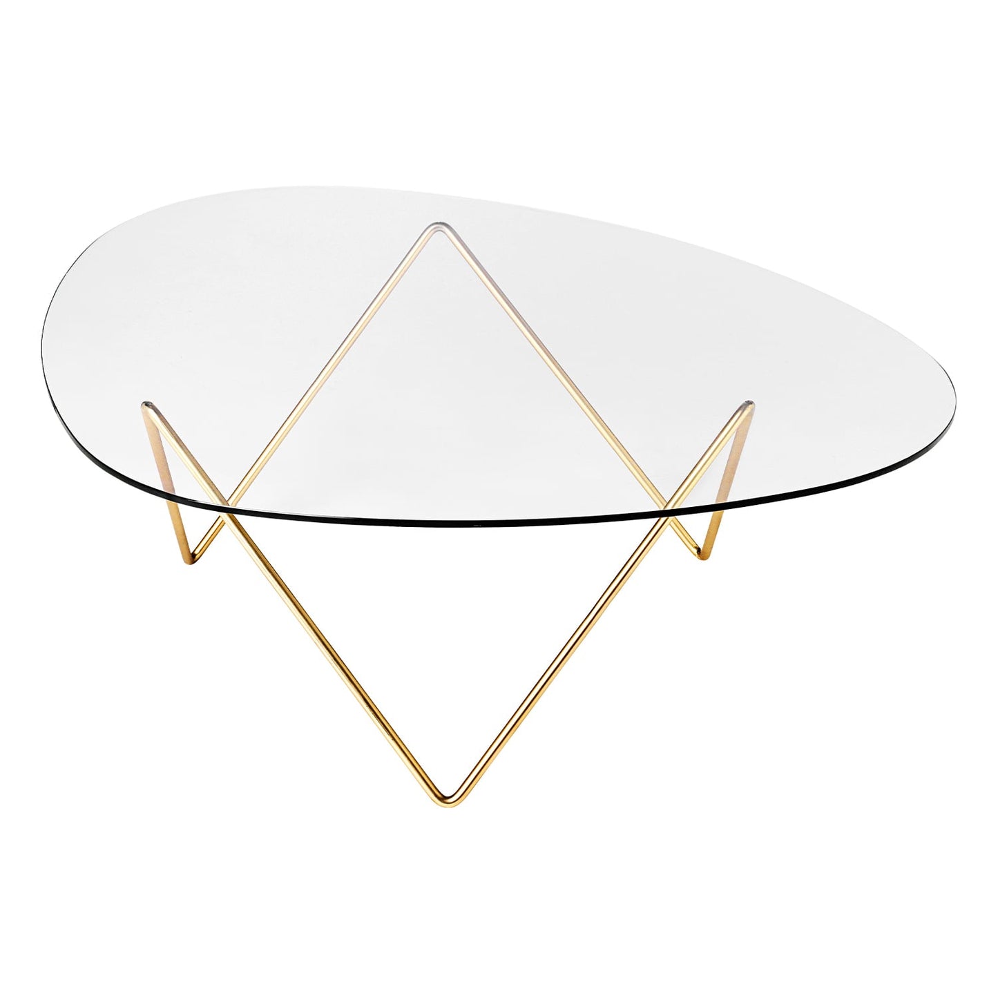Pedrera coffee table, brass