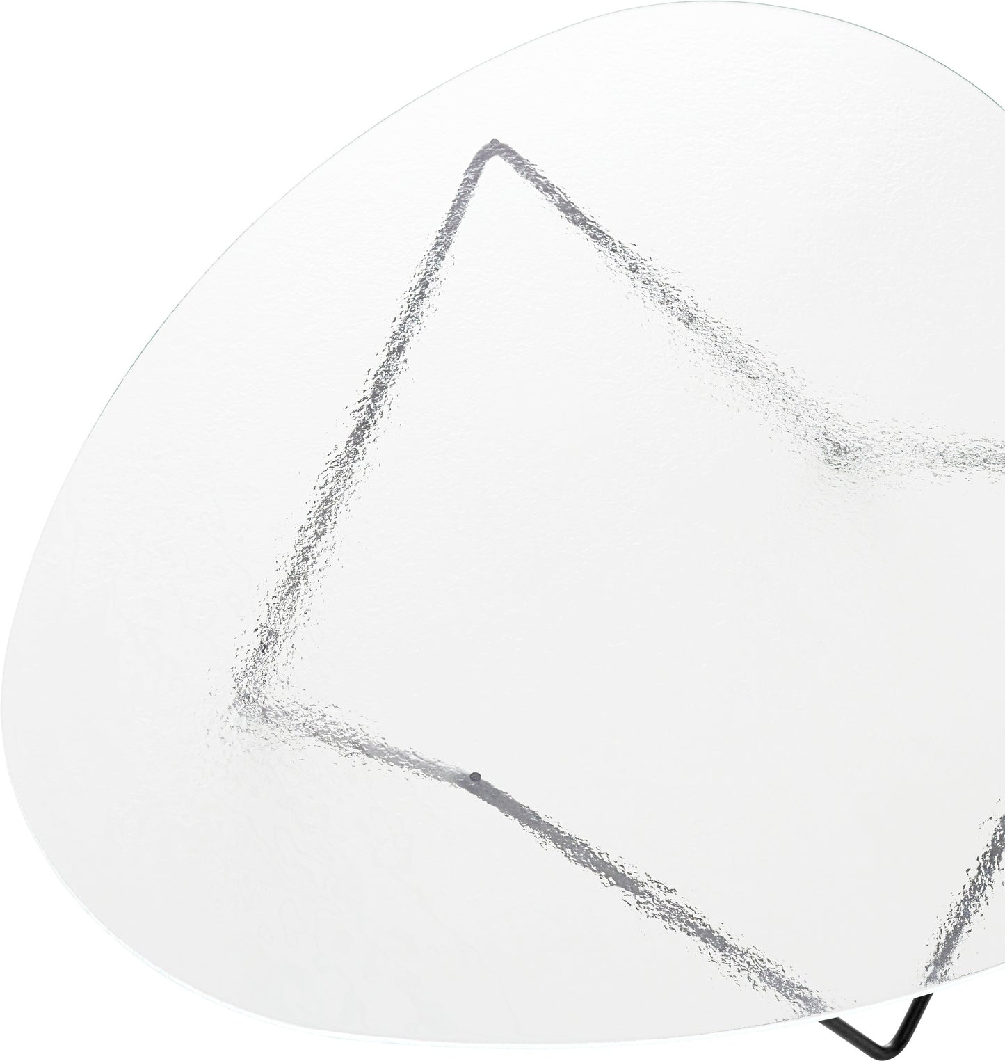 Pedrera coffee table, black - transparent structured glass