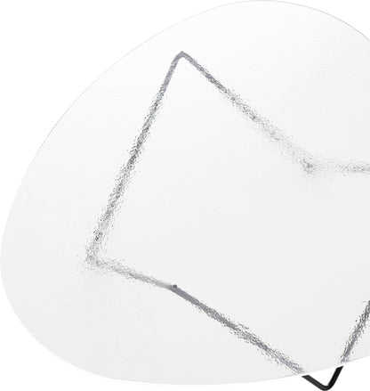 Pedrera coffee table, black - transparent structured glass