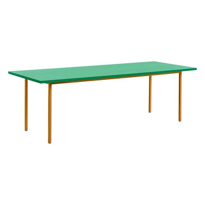 Two-Colour table 240 x 90 cm by HAY #ochre - green mint #