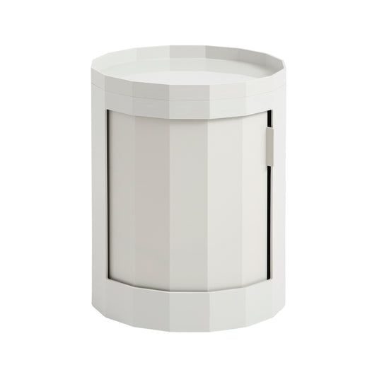 Facet cabinet incl. feet and castors, low, misty grey