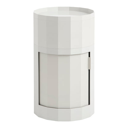 Facet cabinet incl. feet and castors, high, misty grey