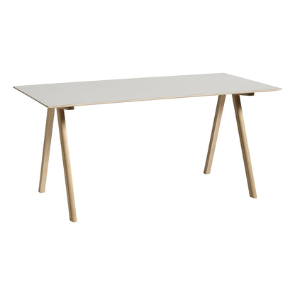 CPH10 2.0 desk, 160 x 80 cm, lacquered oak - off-white linoleum