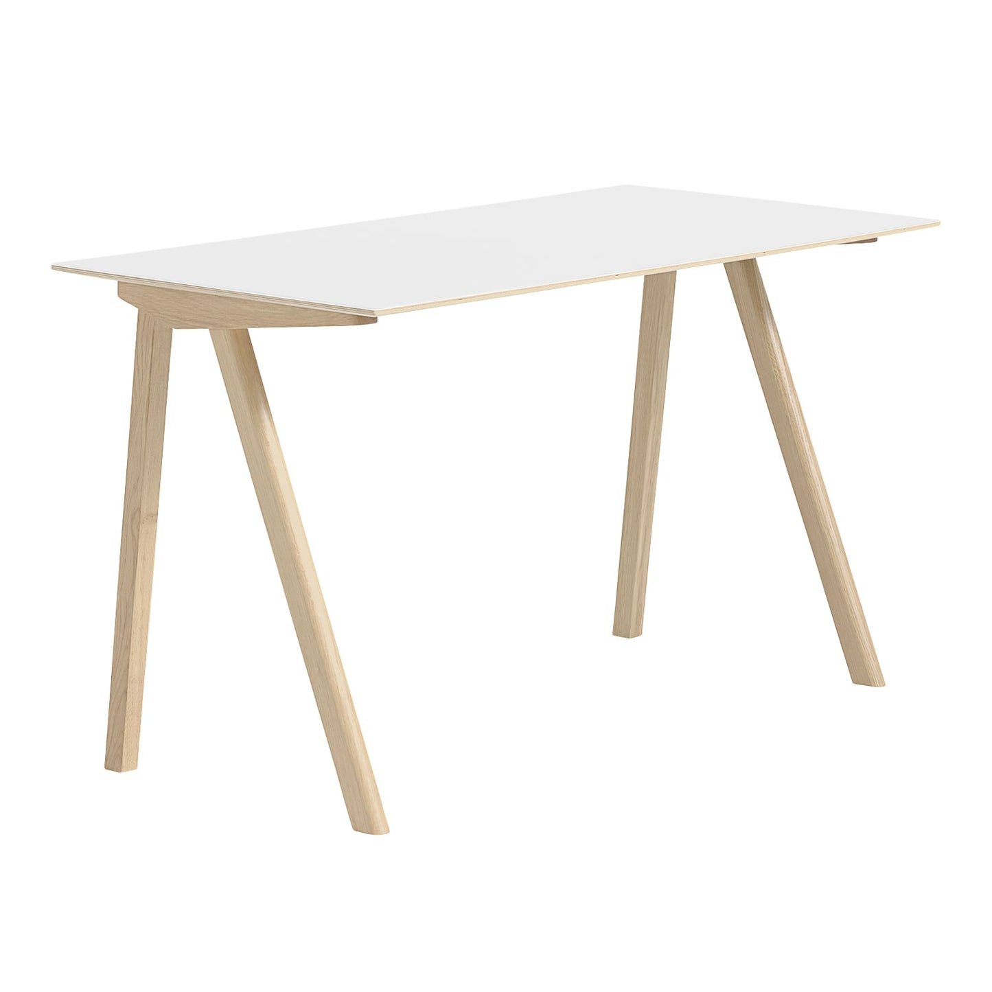 CPH90 2.0 desk, 130 x 65 cm, lacquered oak -  white laminate