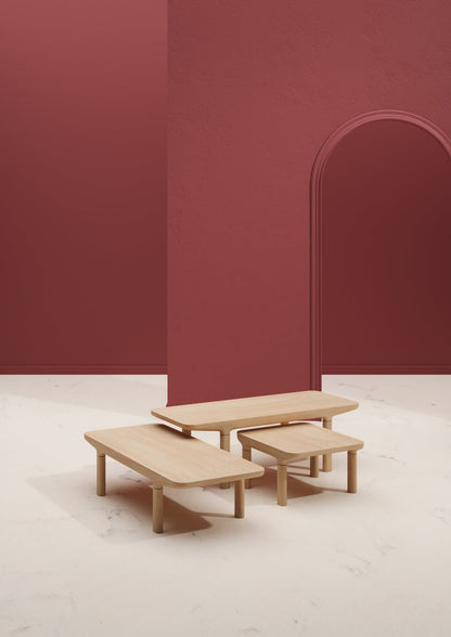 Camille L29 coffee table, natural oak