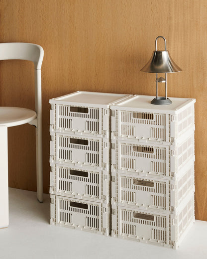 Colour Crate lid, M Square/Cube, recycled plastic, off-white