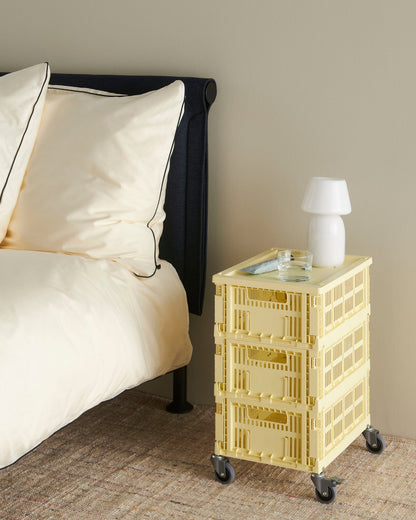 Colour Crate, M, recycled plastic, light yellow