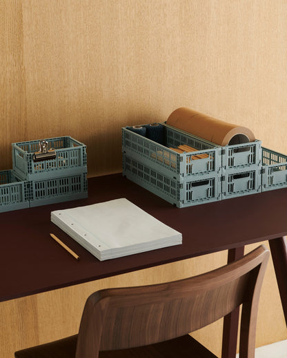 Colour Crate Mini, recycled plastic, 2 pcs, dusty blue