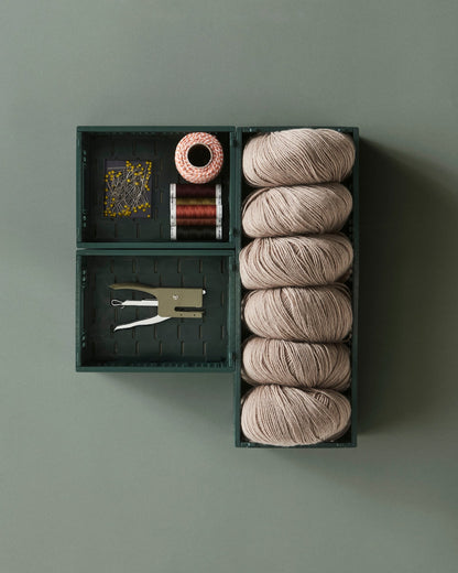 Colour Crate Mini, Oblong, recycled plastic, dark green