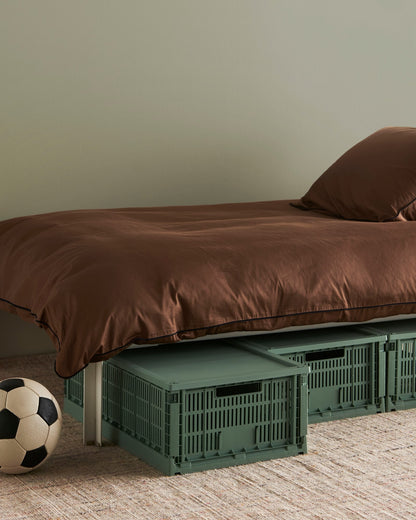 Colour Crate, XL, recycled plastic, sage green