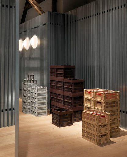 Colour Crate, Cube, recycled plastic, bordeaux