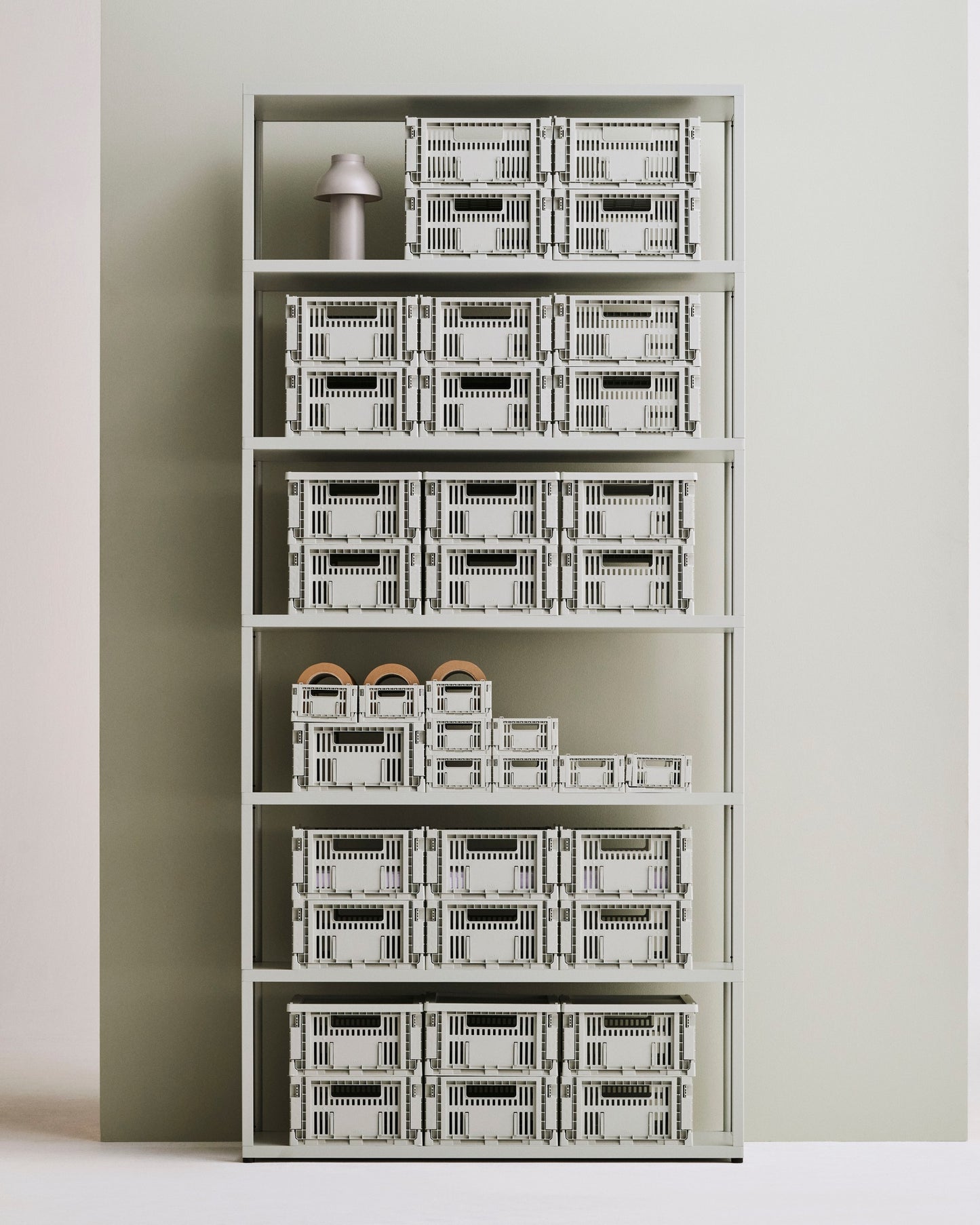 Colour Crate Mini, Oblong, recycled plastic, grey