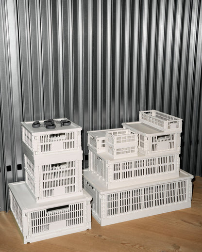 Colour Crate, Cube, recycled plastic, off-white