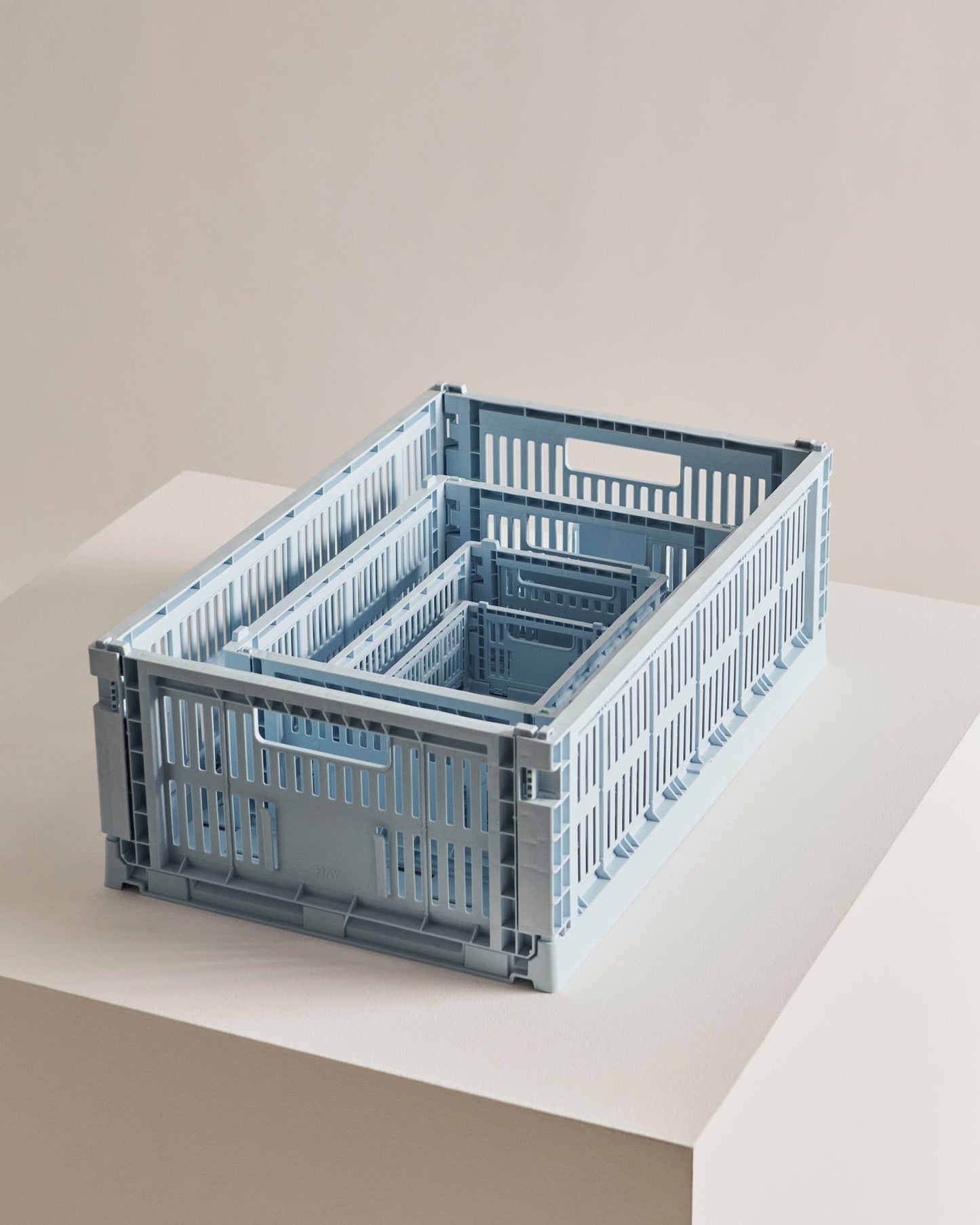 Colour Crate Mini, recycled plastic, 2 pcs, soft blue