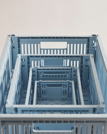Colour Crate Mini, recycled plastic, 2 pcs, soft blue