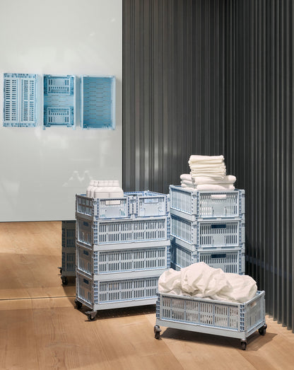 Colour Crate, M, recycled plastic, soft blue
