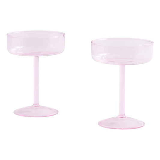 Tint coupe glass by HAY #2 pcs, pink #