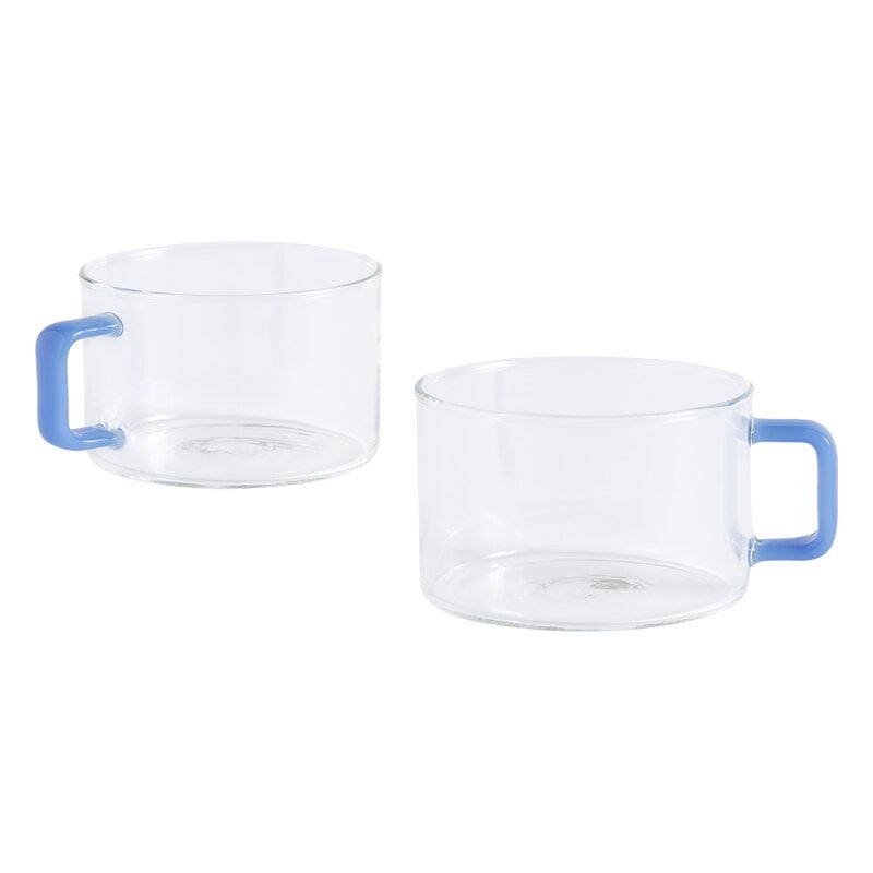 Brew cup by HAY #set of 2, clear - jade light blue #