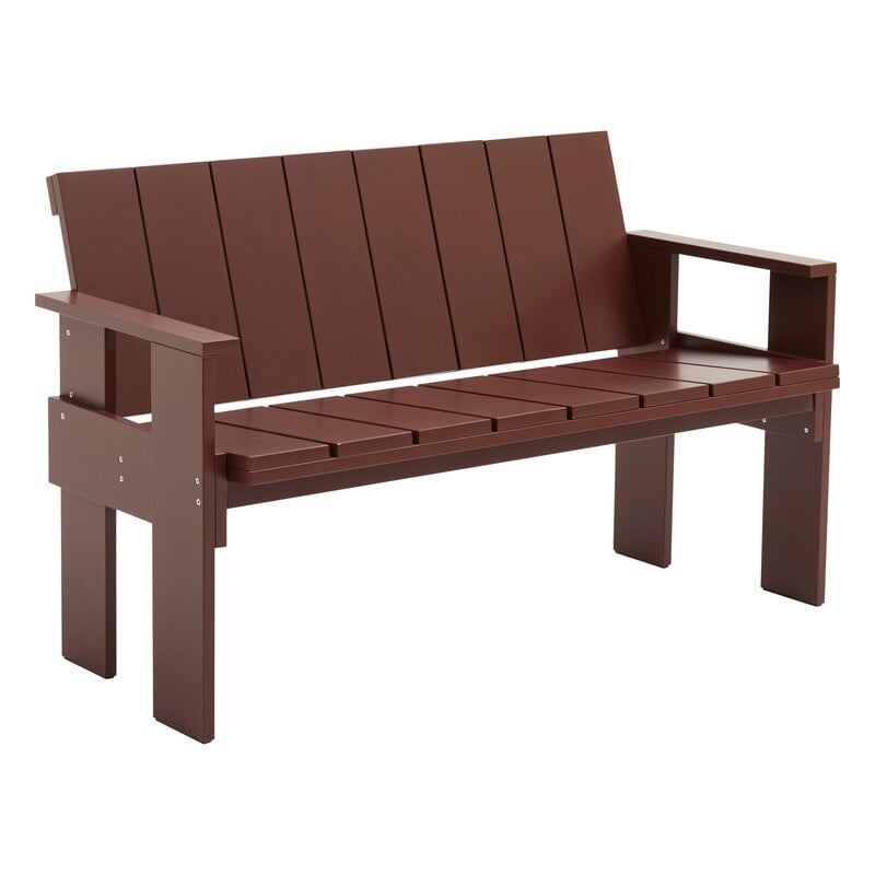Crate dining bench by HAY #iron red #