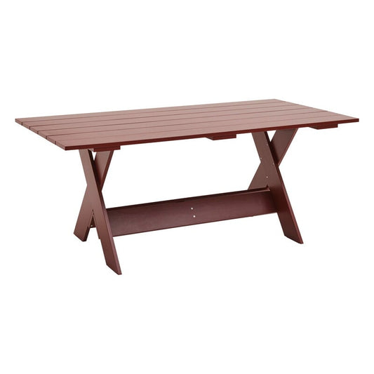 Crate dining table by HAY #180 cm, iron red #