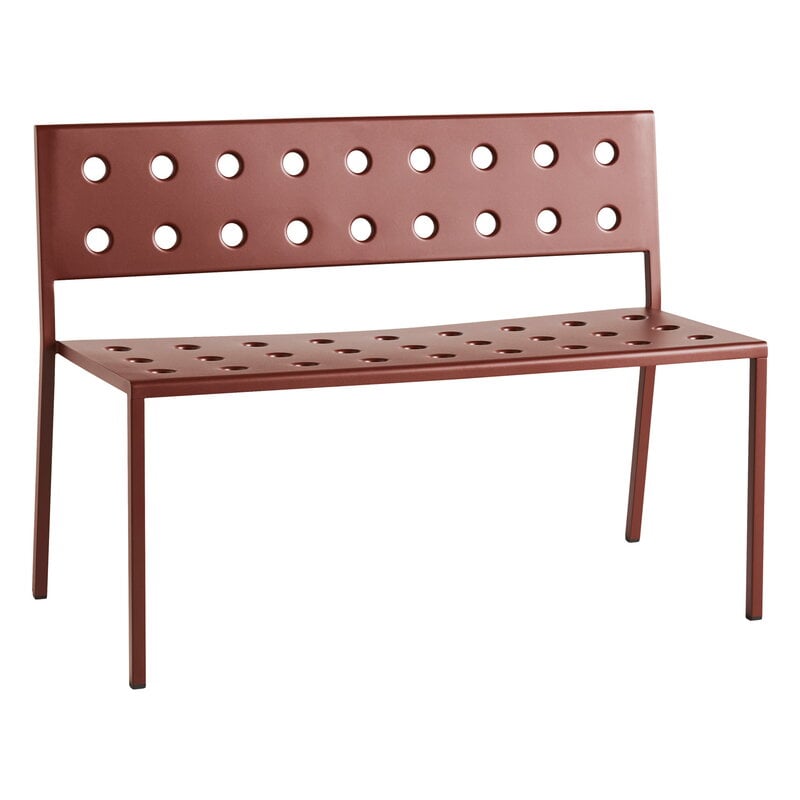 Balcony Dining bench by HAY #114 x 52 cm, iron red #