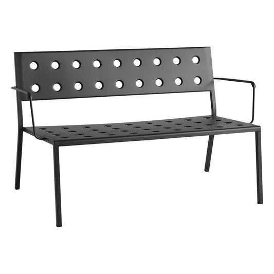 Balcony Lounge bench w. armrest by HAY #121,5 x 69 cm, anthracite #