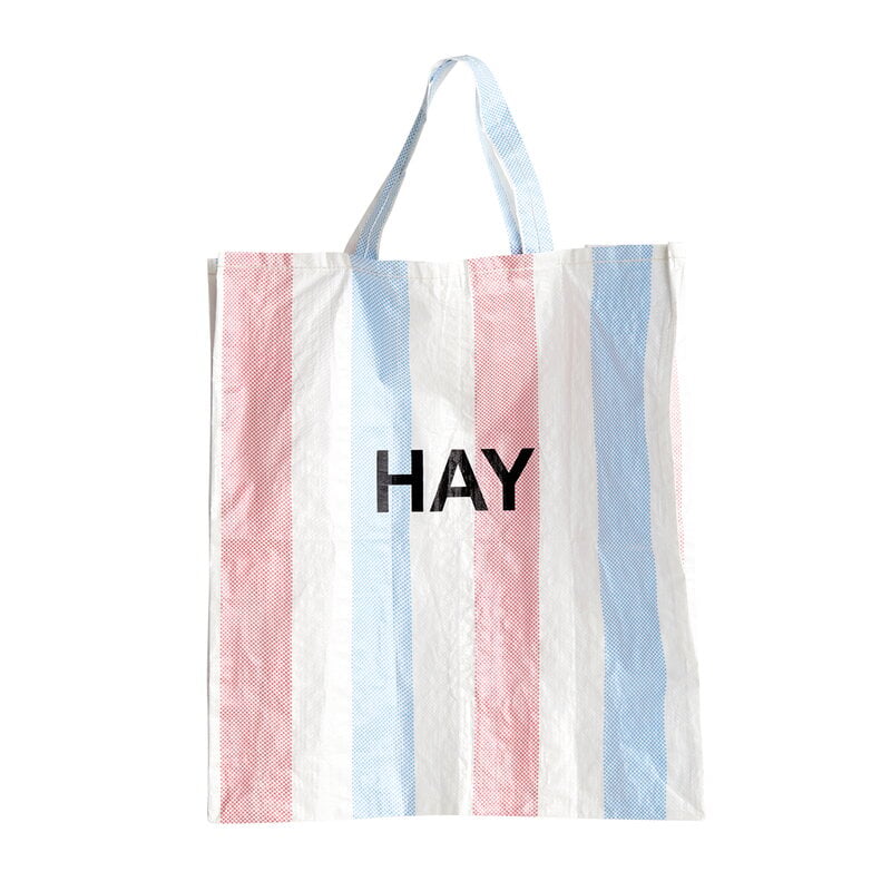 Candy Stripe shopper by HAY #XL, blue - red - white #