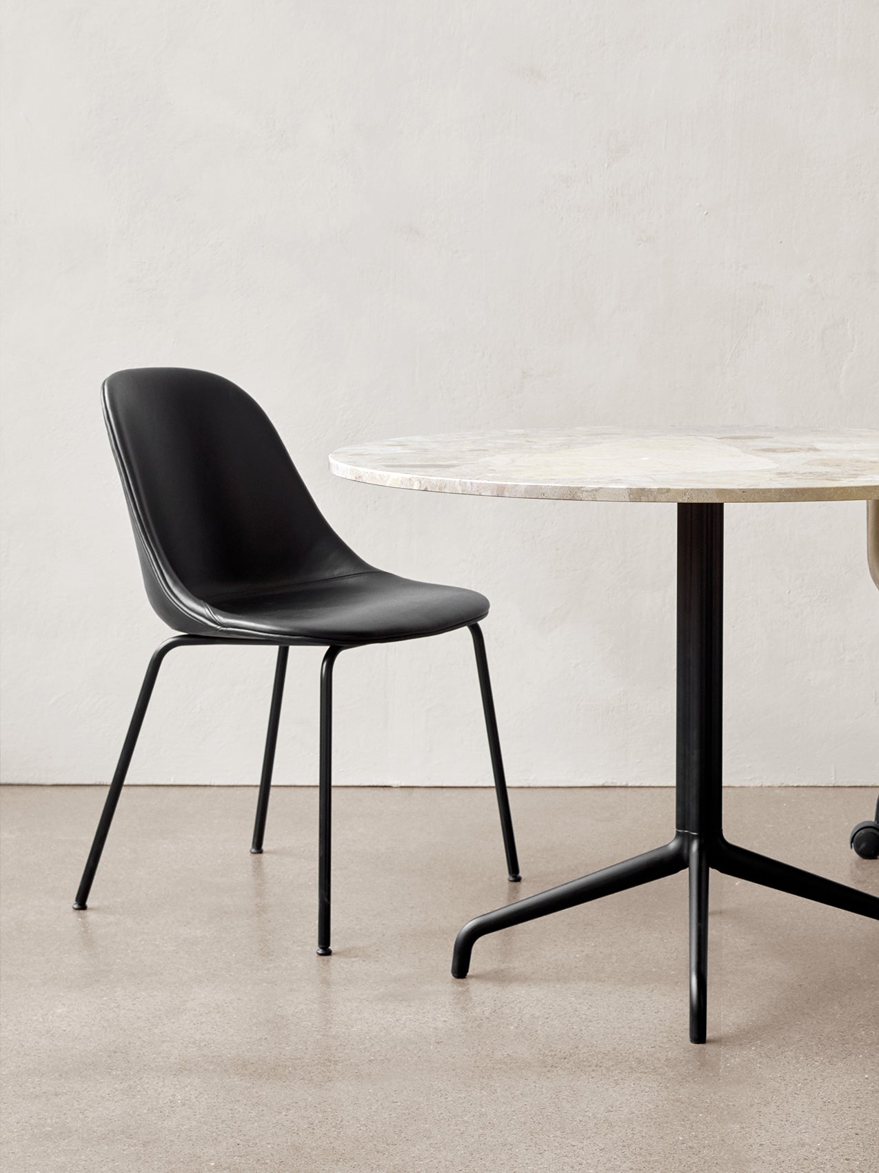 Harbour Side Dining Chair, Steel Base, Upholstered Shell